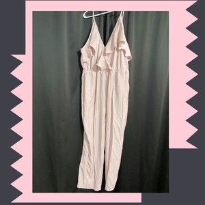 Light pink spaghetti strap jumpsuit- 3xl